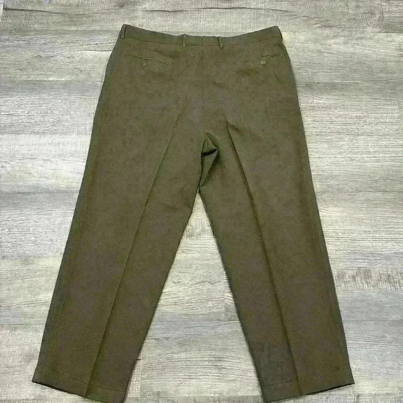 Vintage Monsieur By Givenchy Pleated Dress Pants Mens 40R Brown Made in USA - Picture 7 of 16